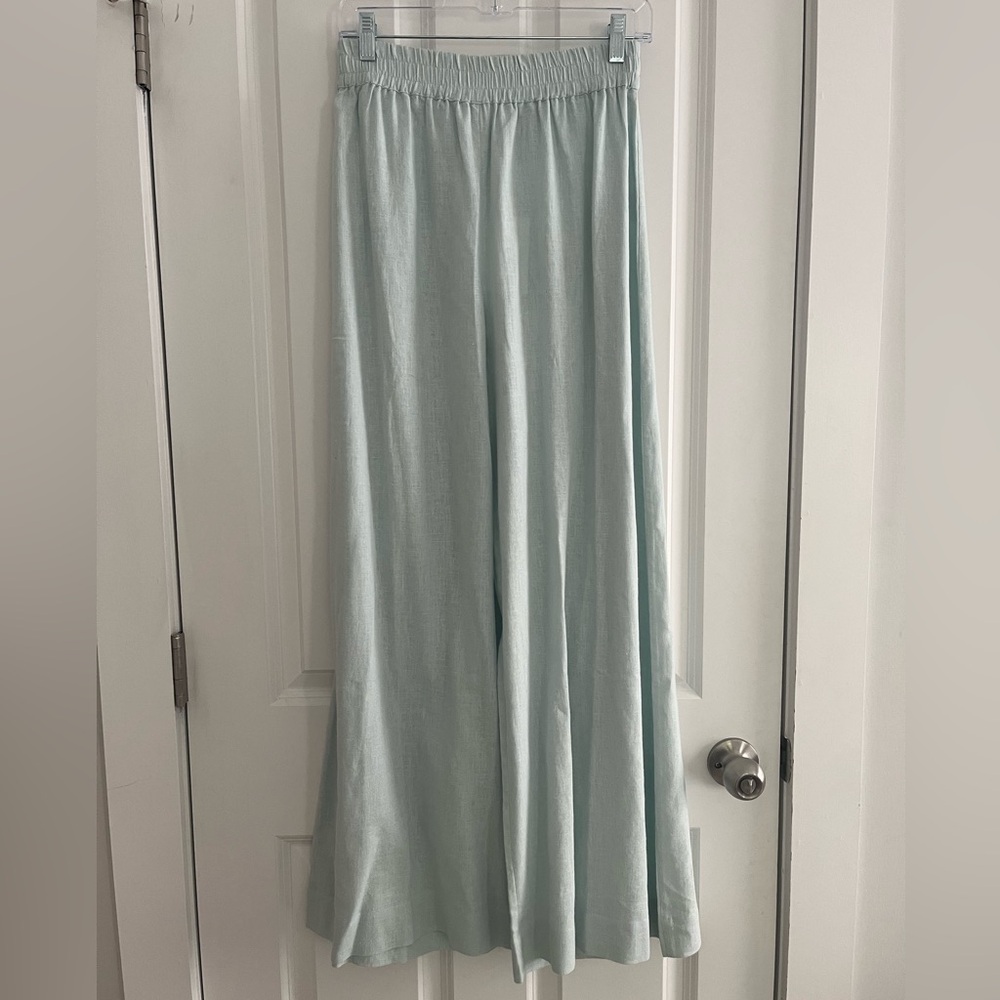 Julia Amory - Obe Linen Pant in Pale Aqua, S - Picture 3 of 6